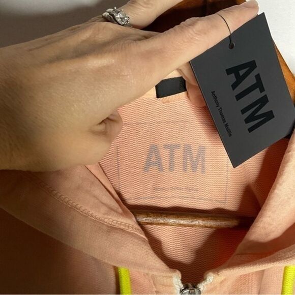 NWT ATM Anthony Thomas Melillo Tie Dye Zip Hoodie Medium/Large - Picture 9 of 11